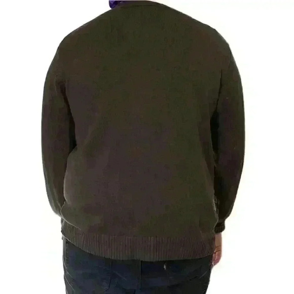 Oscar de la Renta Men’s Brown Knit Cardigan Sweater Classic 90s Style Size XL - Picture 2 of 7